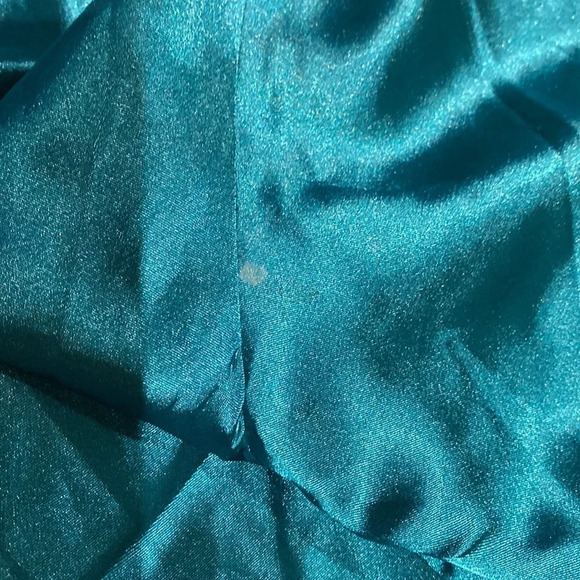 Vintage Teal Olga style lace trim long sleeve  night dress Sz M - Picture 16 of 16